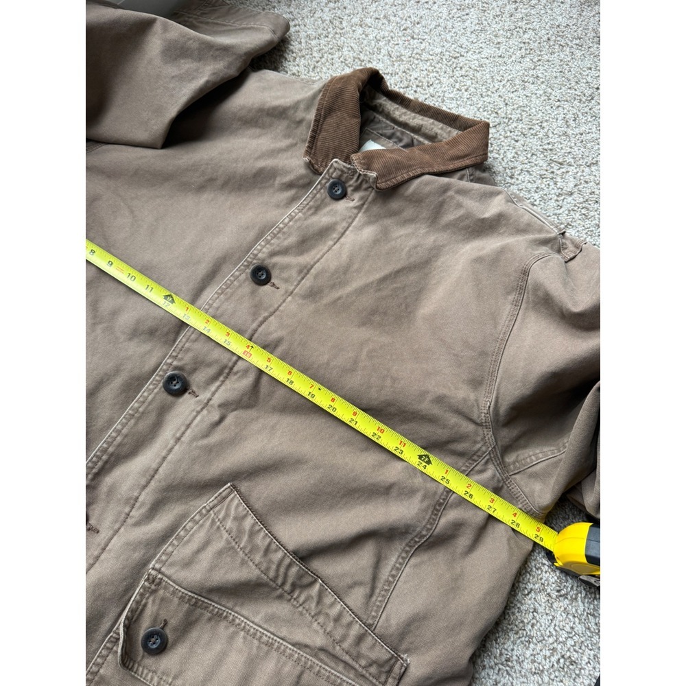 Vintage Orvis Barn Jacket Field Brown Canvas lined Corduroy Collar Gorpcore XXL - Picture 12 of 14